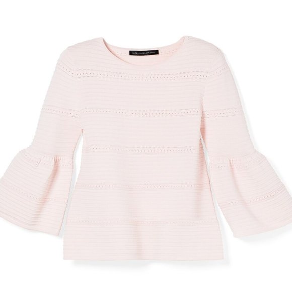 White House Black Market Light Pink Bell Sleeve Sweater size XSP (petite size) - Picture 4 of 9